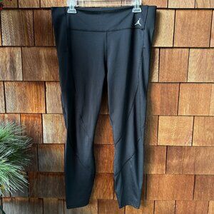 Like New Jordan Bold Black Tight Fit Leggings with Zip Back Pocket - Women's XXL
